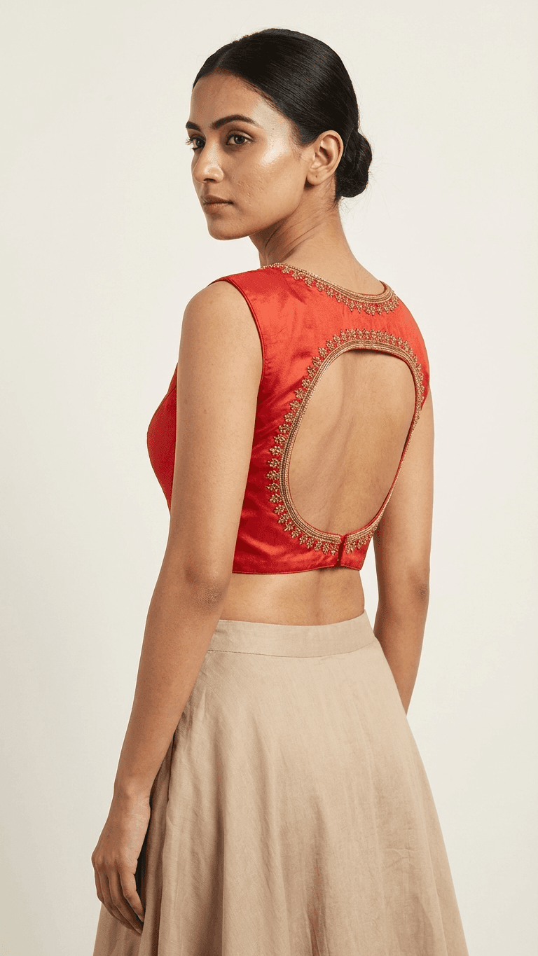 Surya Rekha Handcrafted Silk Blouse image 3